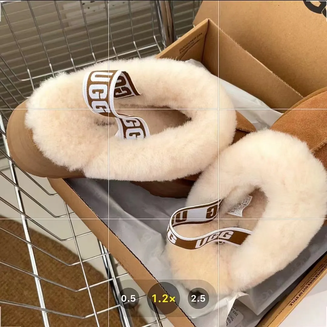 💰 480 UGG sheepskin all-in-one snow boots official website recommends 3474 5-layer 5 cm thick-soled slippers Color: Chocolate Mustard Black Gray Maroon Dusk Pink Size: 35-41